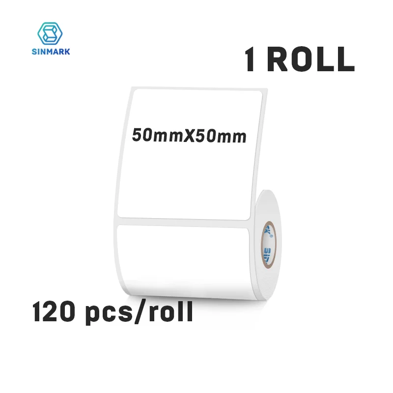50 mm breiter Thermo-Etikettenaufkleber, weiß, selbstklebendes Etikettenpapier, Kleidung, Warenpreisschild, Anzug für Phomemo SINMARK-Drucker