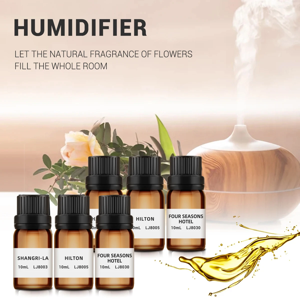 3 Pcs Essential Oil for Humidifier Diffuser Premium Fragrance Aroma Fragrance Oil for Candle Soap Making Home Bedroom Aroma Oils