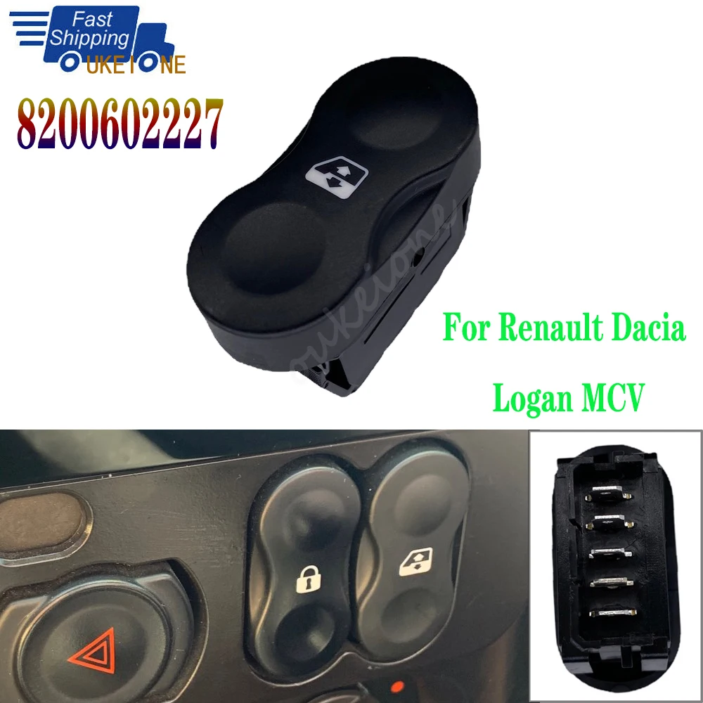 For Dacia Duster Logan MCV Sandero 2009 2010 2011 Electric Window Control Switch Lifter Adjust Button Car Accessories 8200602227