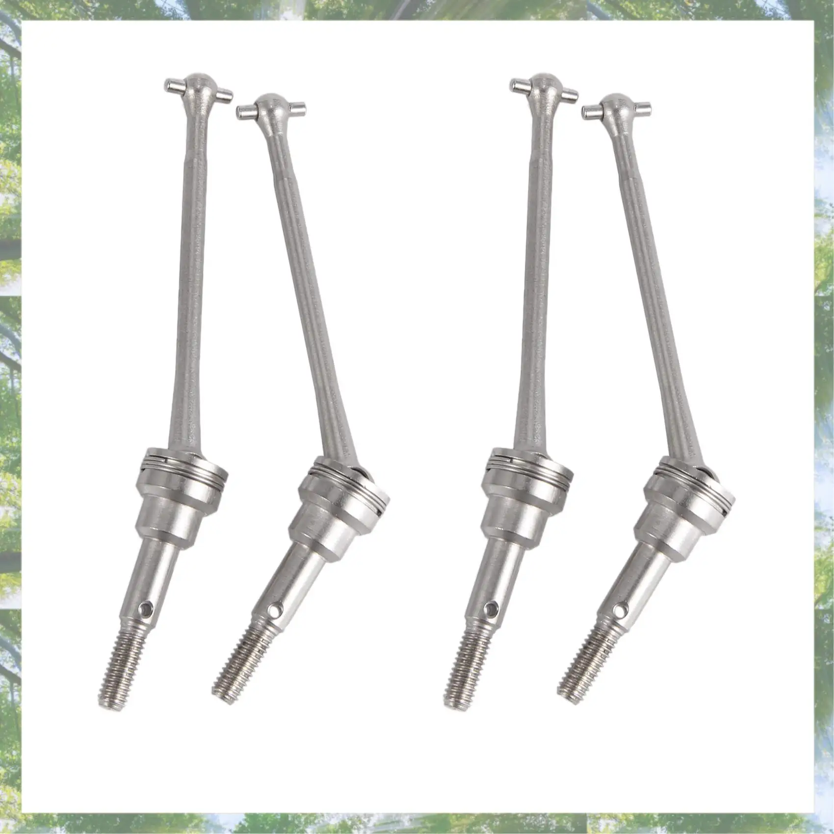 T84C-4Pcs eje de transmisión delantero de Metal CVD 0090 para Wltoys 12428 12423 1/12 coche trepador de control remoto piezas de mejora de camión de recorrido corto