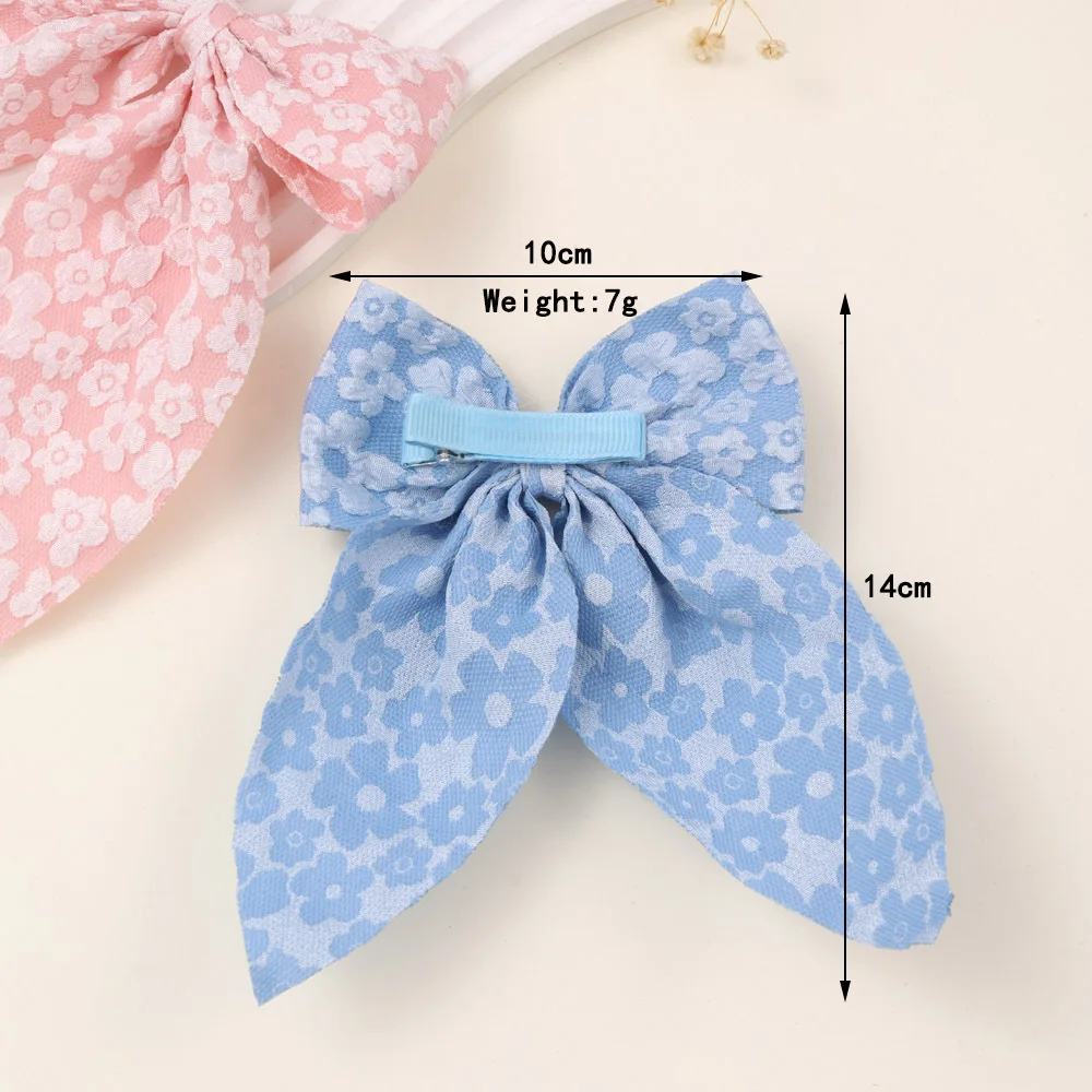 50 ピース/ロット花刺繍弓ヘアクリップ寓話弓女性と女の子サイドクリップ子供クランプバレッタ女性ヘアグリップ帽子バルク