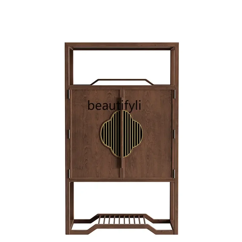 

New Chinese Style Solid Wood Entrance Cabinet Home Storage Cabinet Locker Sideboard Cabinet Hotel Restaurant