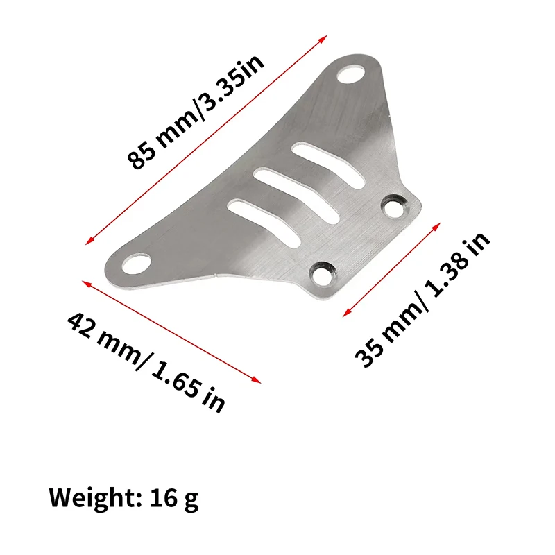 Stainless Steel Chassis Armor Gearbox Protector Skid Plate for Tamiya TT02 TT-02 1/10 RC Car Upgrades Parts Accessories