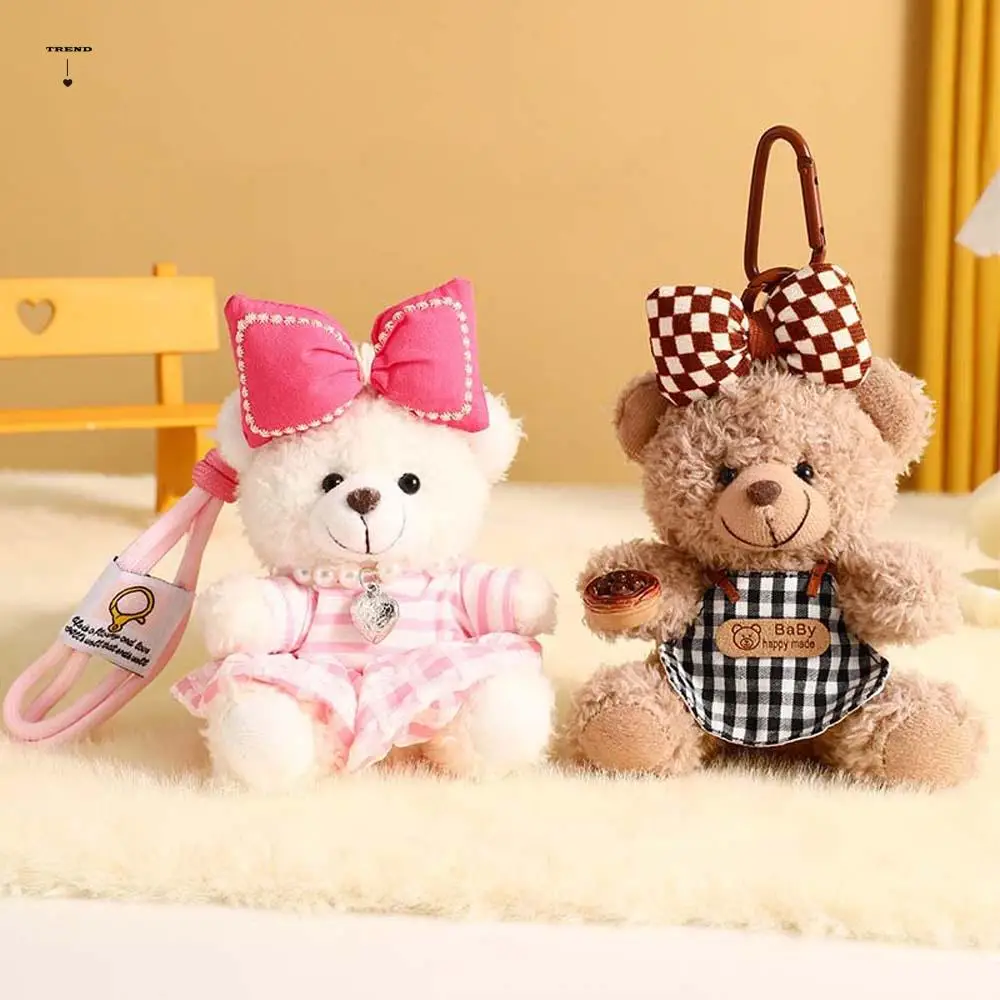 Bag Pendant Plush Bear Keychain Decoration Princess Dress Bear Bow Bear Dolls Pendant Kawaii Plushies Toys Stuffed Animal Toys