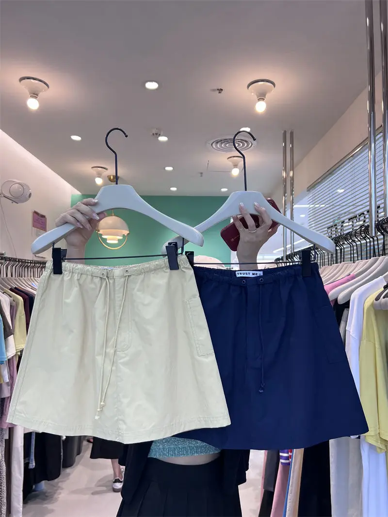 

High Quality Inner Summer New Style Personality High Waist Slimming Drawstring Workwear Half Skirt Short Skirt