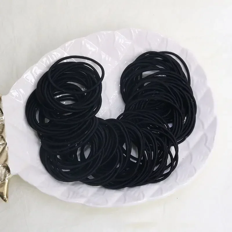 

100pcs/Bag New Color Nylon Elastic Hair Tie Rubber Band for Women Men Thin Hairbands Ponytail Holder Hair Accessories