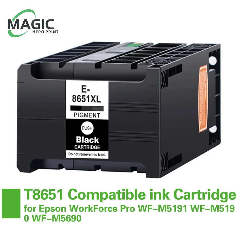 T8651 XL T8651XL 1PC/3PC/5PC/10PC Pigment Ink Cartridge for Epson WorkForce Pro WF-M5190 WF-M5191 WF-M5690 WF-M5693 Printer