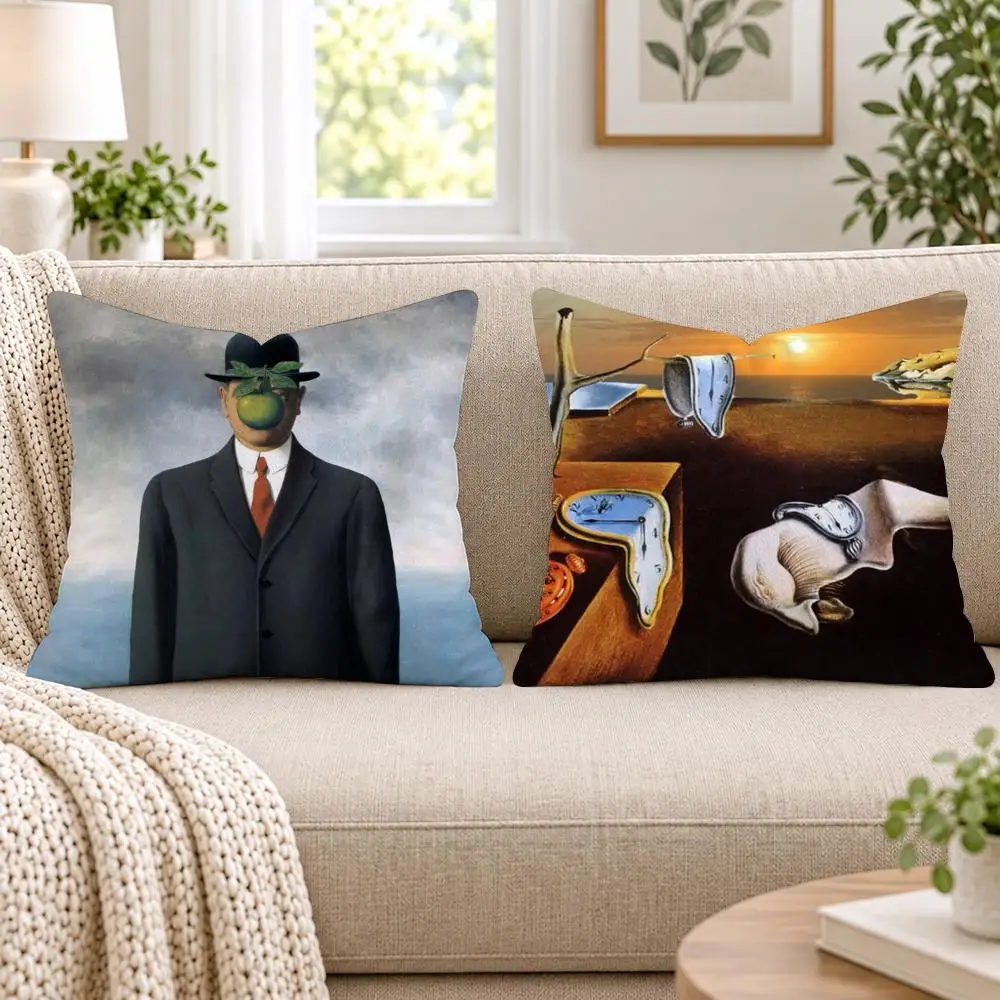 Salvador Dali Pop Art Cushion Cover Short Plush Double-Sided Printing Sofa Bedroom Living Room Throw Pillow Cover Home Decor