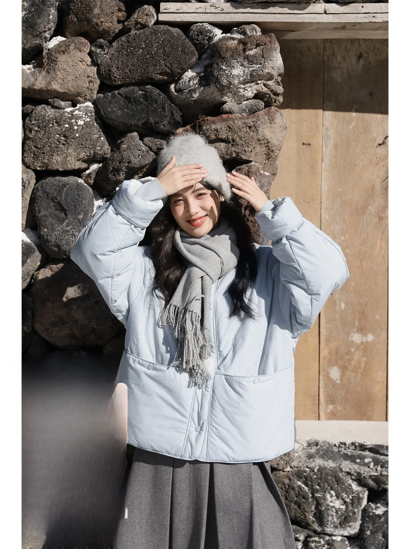 

Синяя легкая женская пуховая куртка без воротника, розовая верхняя одежда, зимняя теплая, с внутренней подкладкой из хлопка и нейлона, длинный рукав