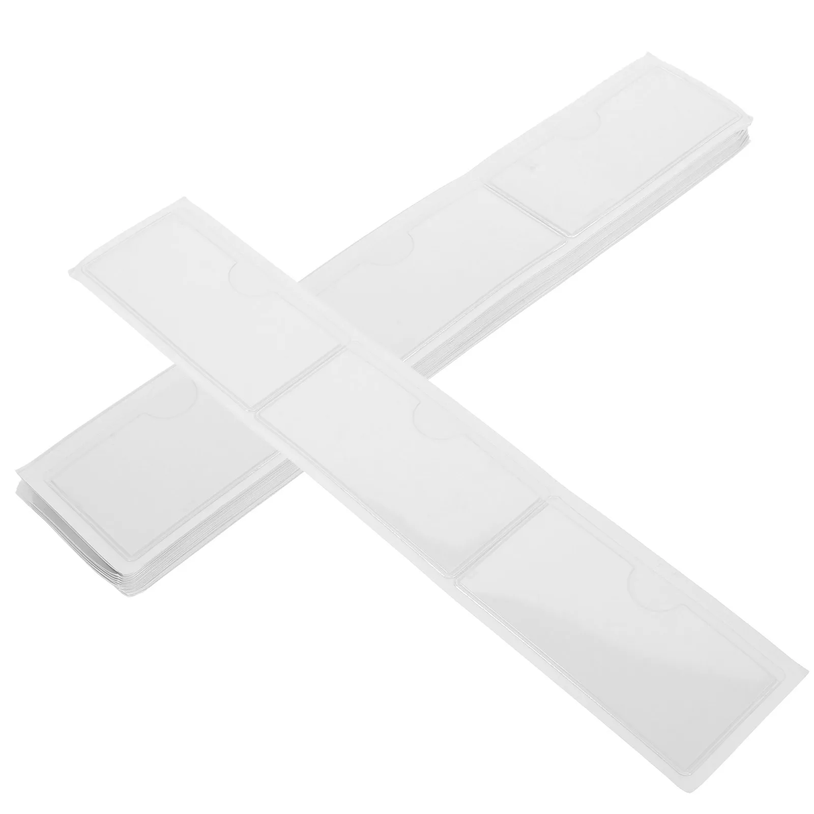 

100 шт. прозрачные клейкие держатели для карточек, прочные пластиковые многоразовые самоклеящиеся рукава для деловой организации