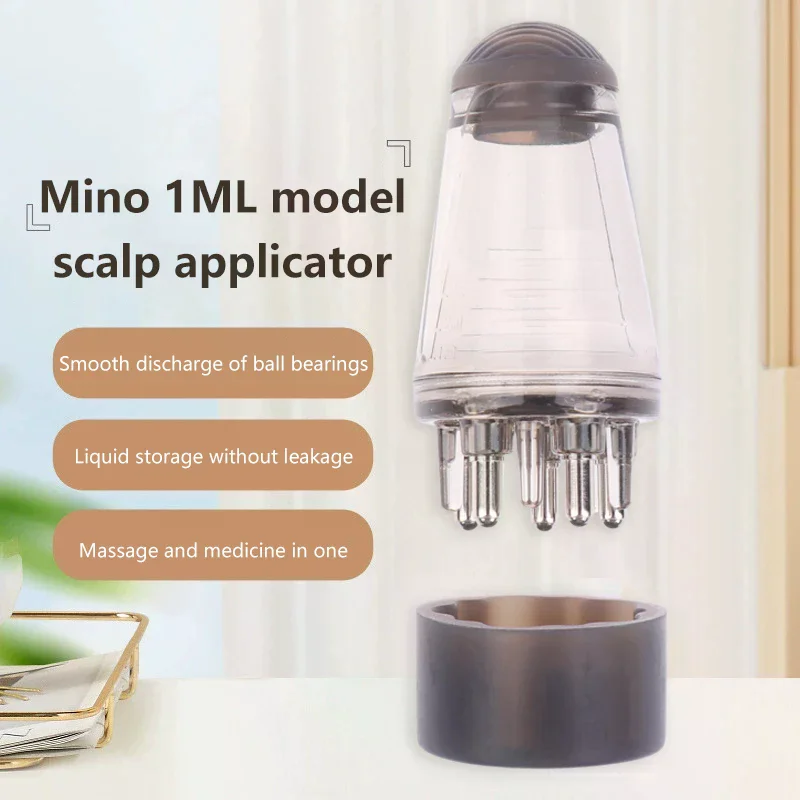 Scalp Applicator Hair Regrowth & Styling Solution Guide Comb Hexagon Head Oil Roller Ball Massage Comb Massage Relaxation Tools
