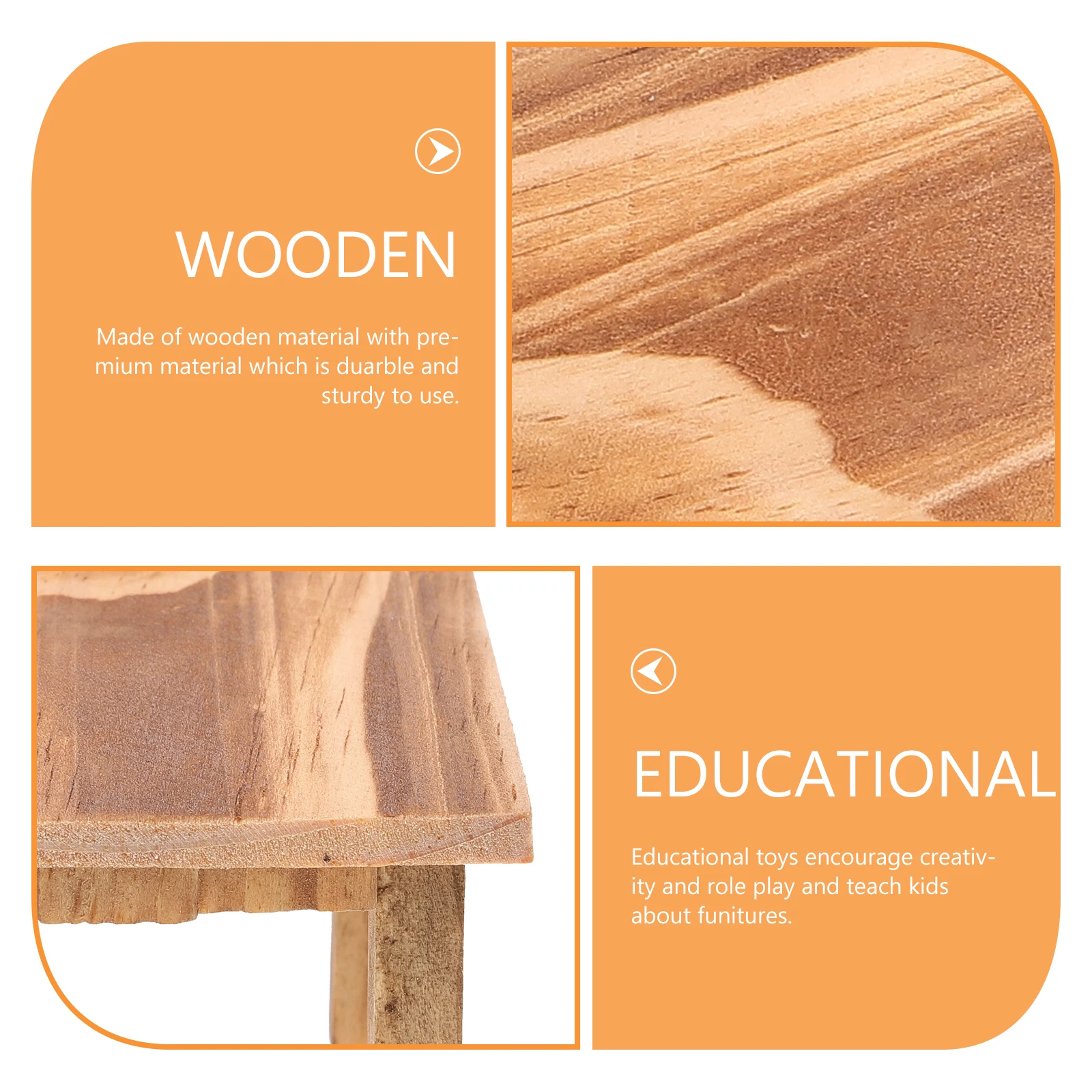 مجموعة أثاث خشبي صغير ريترو ديكور منزلي صغير حرفة لغرفة المكتب التعليمية لعب الأدوار محاكاة تأثيث الصينية #3