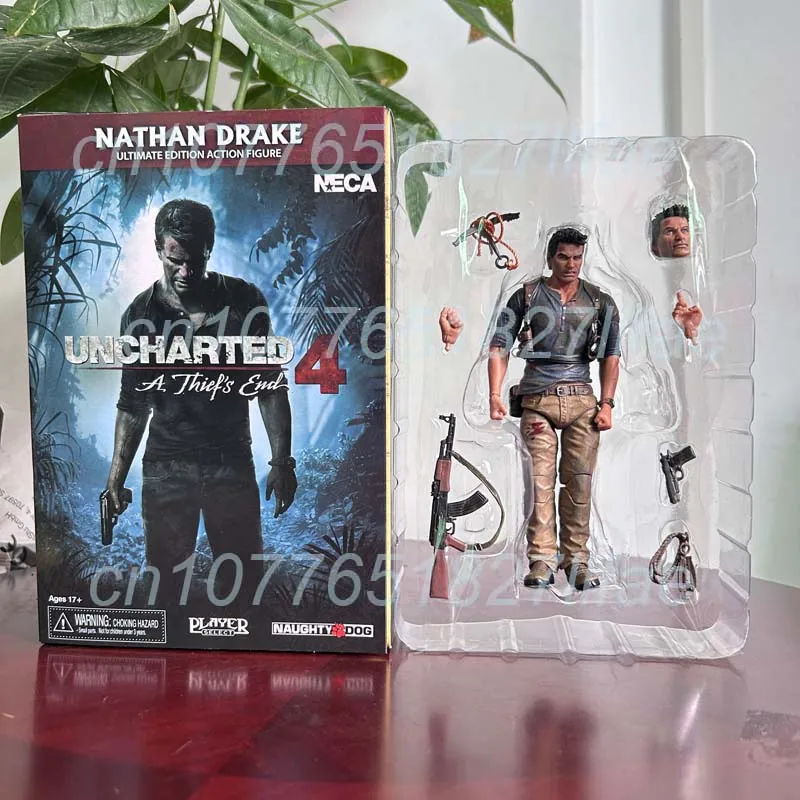 Figura NECA Uncharted 4, el final del ladrón, modelo de figura de acción NATHAN DRAKE, juguetes, muñeca móvil conjunta, regalo de cumpleaños para niños