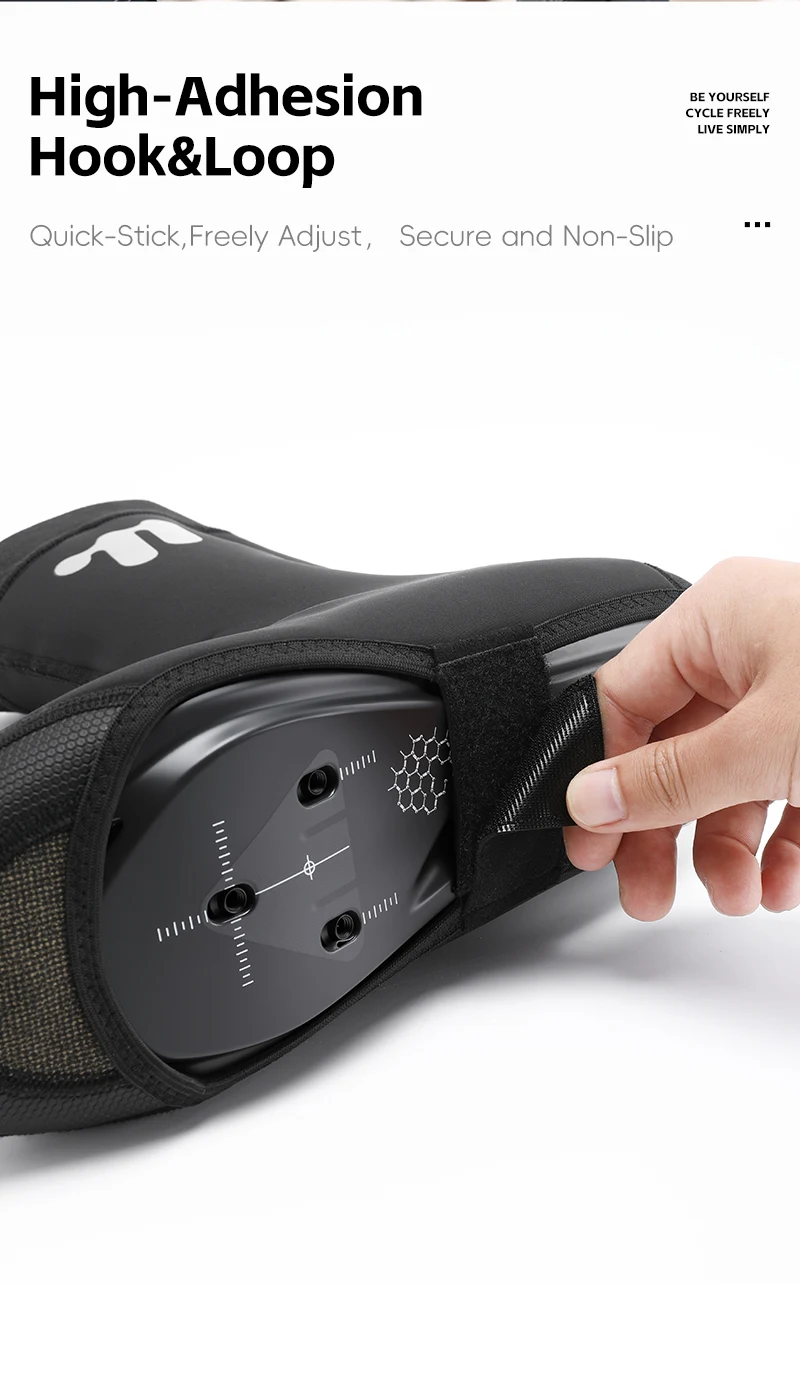 WEST BIKING Winter-Fahrradschuhüberzieher, Thermo-Fleece, winddicht, Neopren-Überschuhe, für kaltes Wetter, Rennrad- und Mountainbike-Ausrüstung – Detail 8