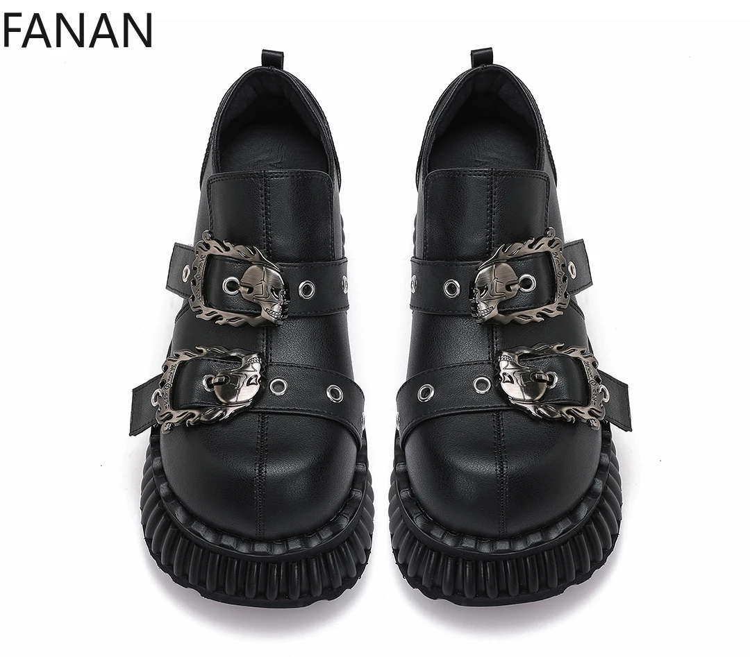 

Original Design Platform Shoes Women's Subculture Punk Style Lightweight Flat Shoes Heightening High Heel Pumps Leather Shoes
