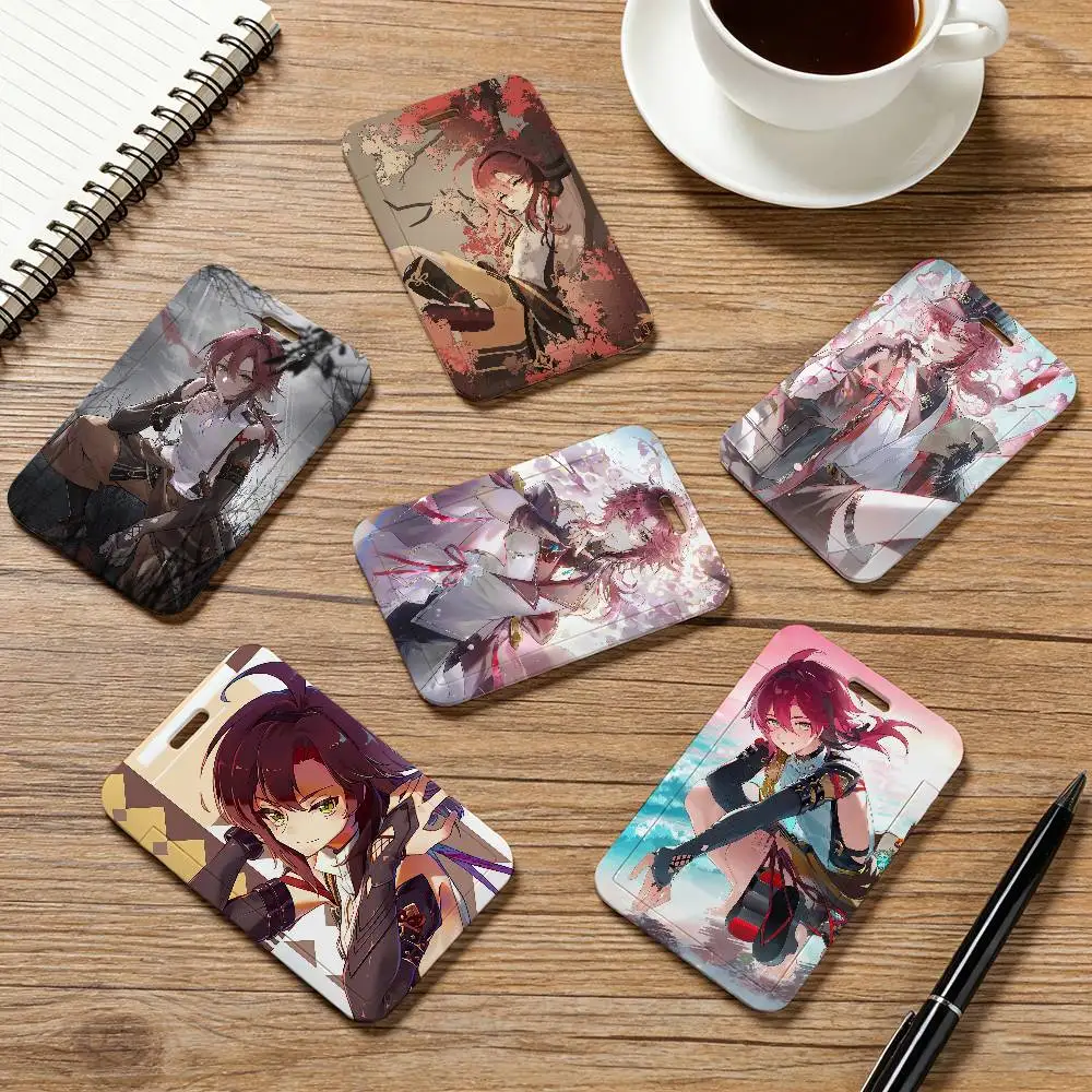 

Держатель для карт Genshin Impact Shikanoin Heizou, чехол для сотруднического пропуска, бейдж с ланъярдом, держатель для рабочего удостоверения, чехол для именных карт