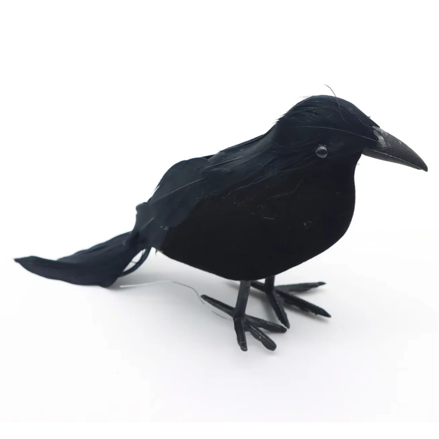 Simulation Crow Halloween Easter Window Lawn  Decoration Flocking Crow Party Decoration Supplies