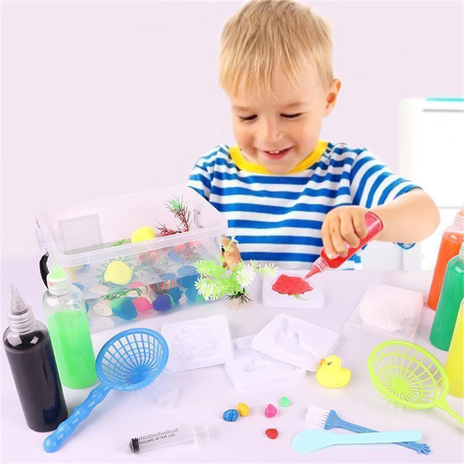 Children's Ocean DIY Colloid Toys Set  Kid's Ocean Enlightenment Toys Family Interactive Games Children's Educational Toys Gifts