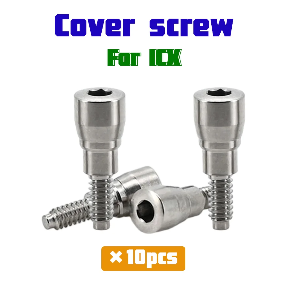 High Precision Titanium Dental Implant Cover Screw Compatible with ICX Healing Components Screw Retained Prosthetics 10Pcs