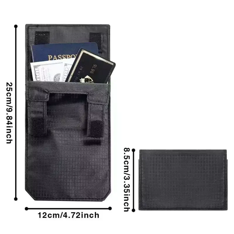 /HTF/Black Slim Belt Wallet Zero Bulk Anti Theft Belt Clip Hook And Loop Hidden Compartment 2026
