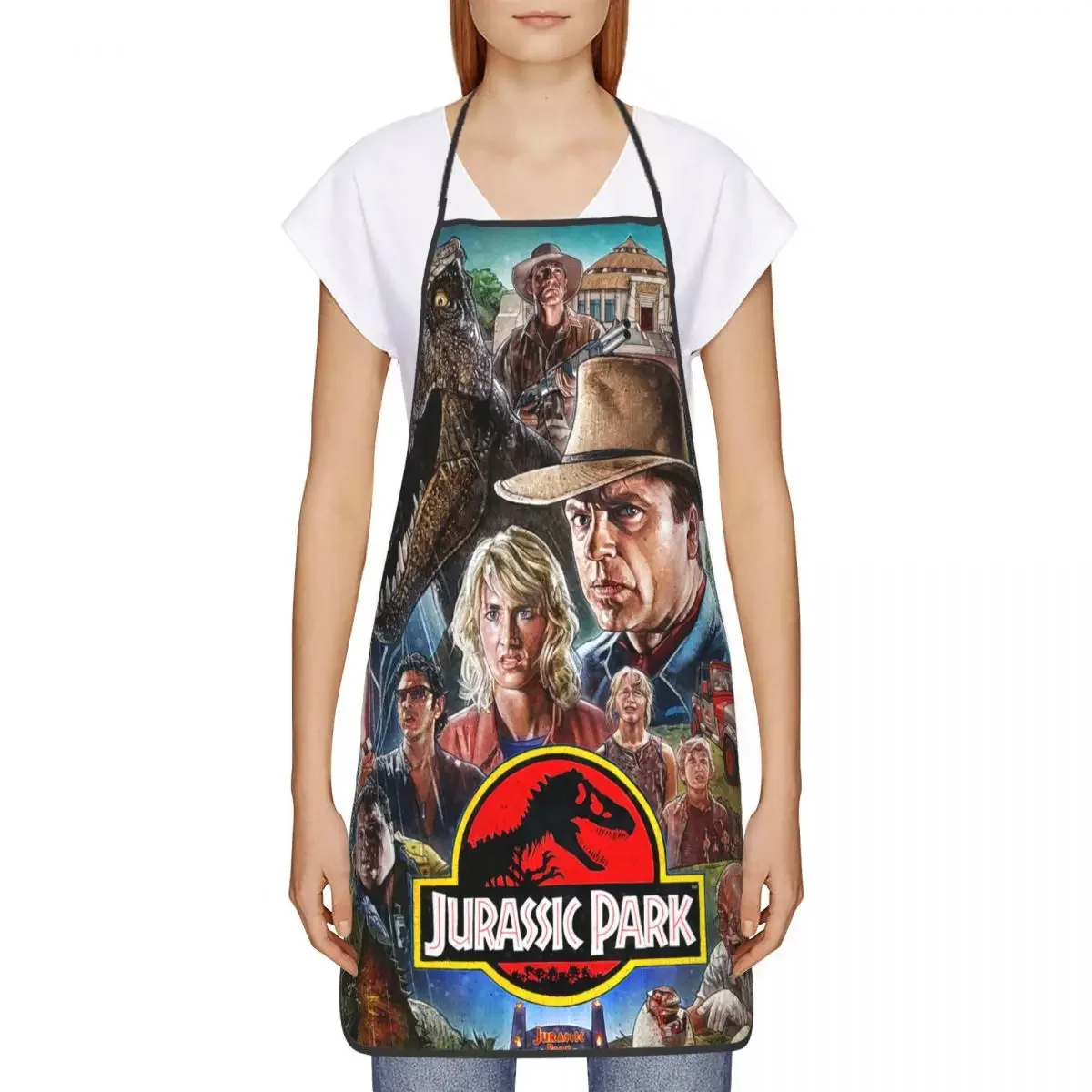 Classic Movie Poster Jurassic Park Kitchen Chef Cooking Baking Apron Men Women Dinosaur World Tablier Cuisine for Painting