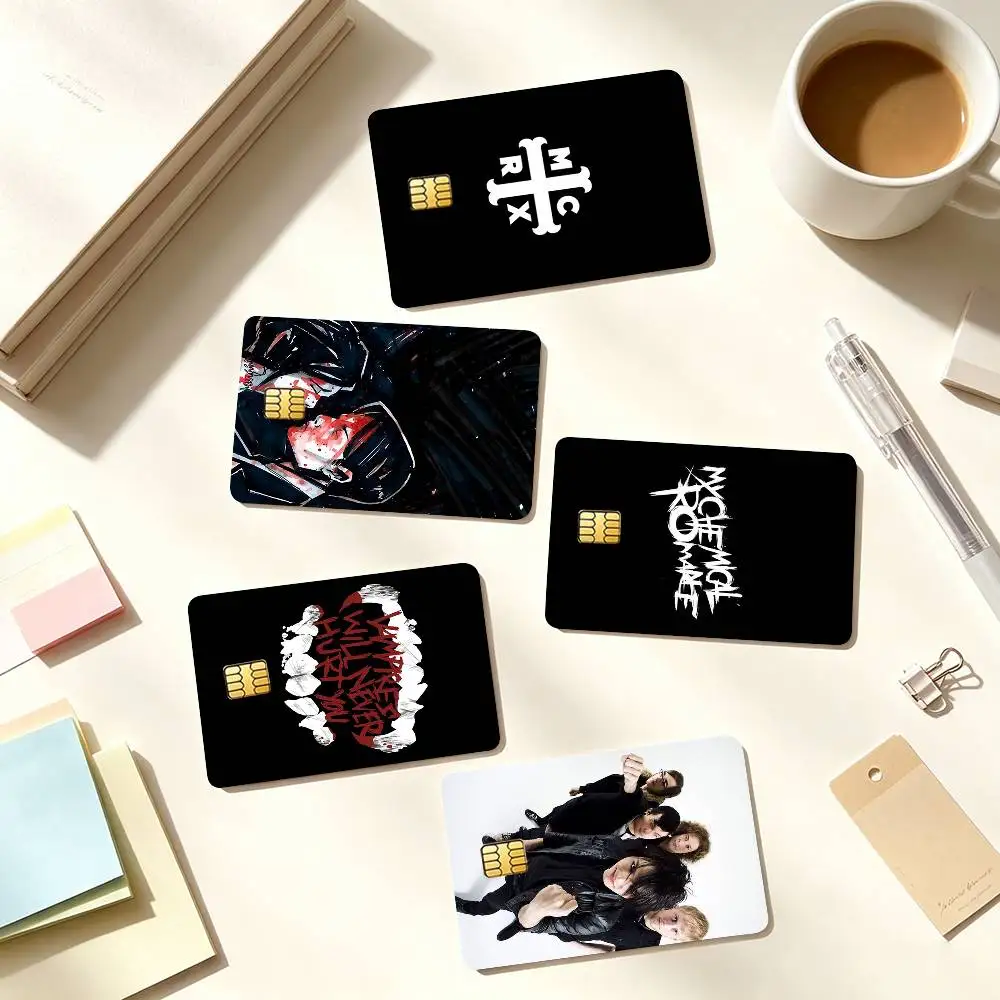 M-My Chemical R-Romance Rock Band Credit Card HD Stickers Small Chip Waterproof Sticker Game Card Decal Gift