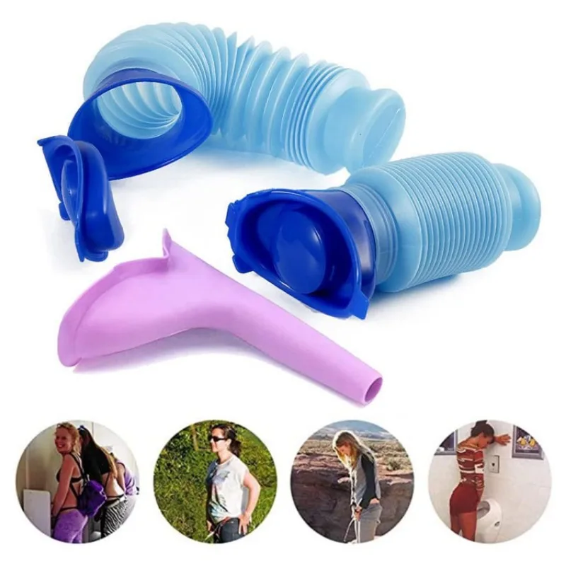 Portable Urinal Shrinkable Personal Mobile Toilet Potty Women Adult Kid Pee Bottle for Outdoor Car Travel Traffic Camping