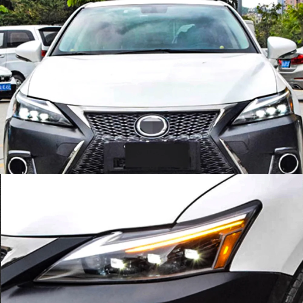

Автомобильные фары для Lexus CT200, светодиодные фары 2012-2017 CT200H, фары Drl, линзы проектора, автомобильные аксессуары