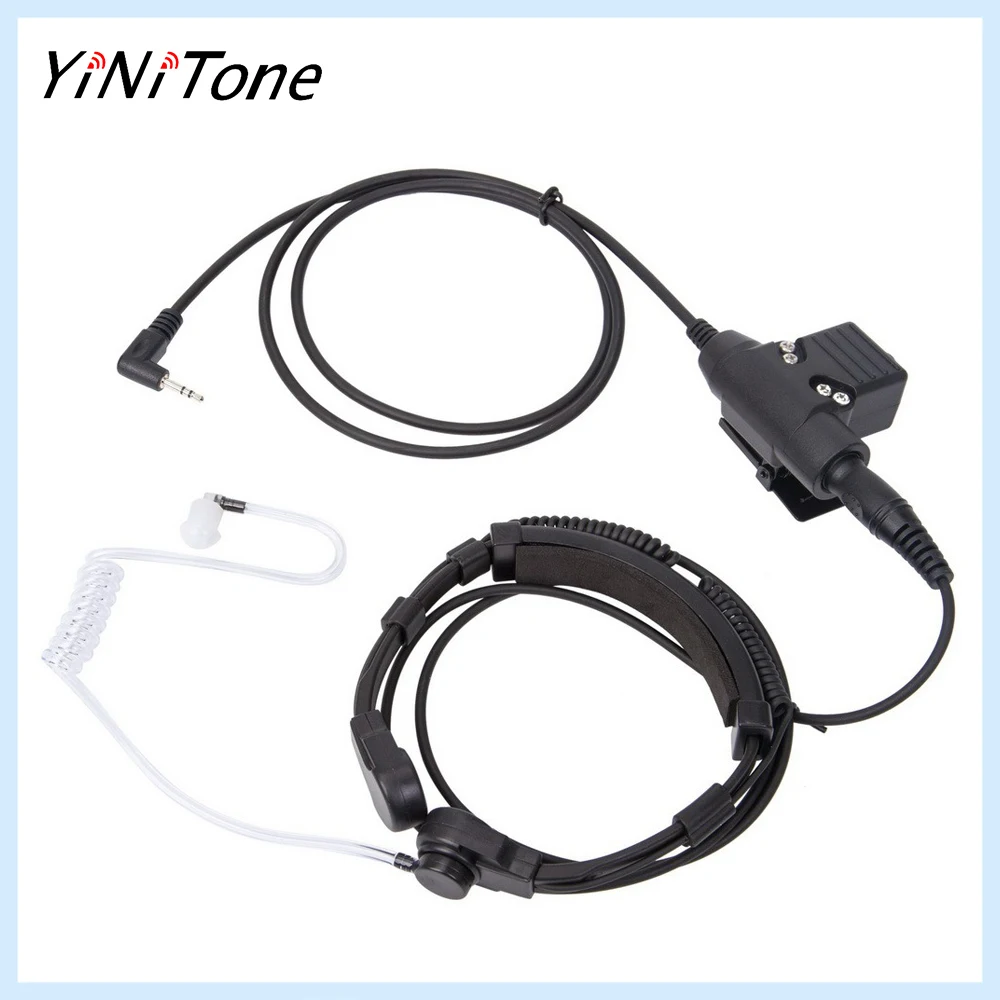 

Two Way Radio Neck Throat Telescopic controlled 7.1mm Mic Earpiece with U94 PTT Adapter for Motorola TLKR T80 T60 T5 T6200ola TL