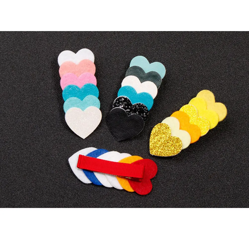 

4Pcs Heart Shape Sequins Hair Clips Candy Colors Chic Hairpins Fashion Hair Accessories for Girls Travel Gift Fashion Hairpin