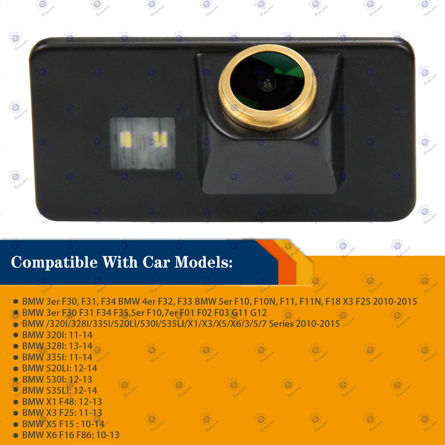 HD 1280*720p Rear View Night Vision Parking Camera for BMW 320I/328I/335I/520LI/530I/535LI/X1/X3/X5/X6/3/5/7 Series 2010-2014