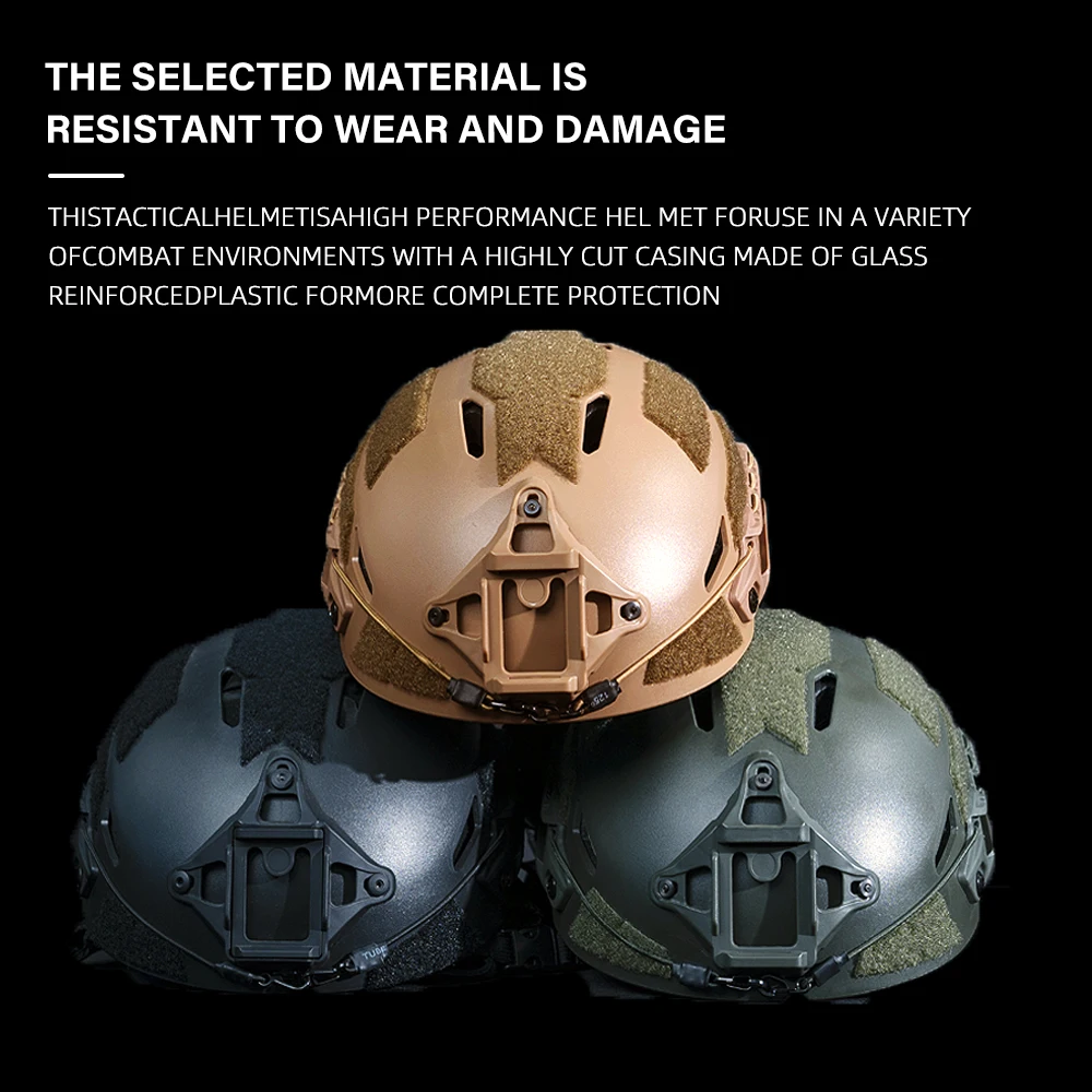 BOOIU Revision Tactical Helmet Multi-Function Rail Explosion Proof Buffer Helmet Outdoor Cs Paintball Game Protective Helmet