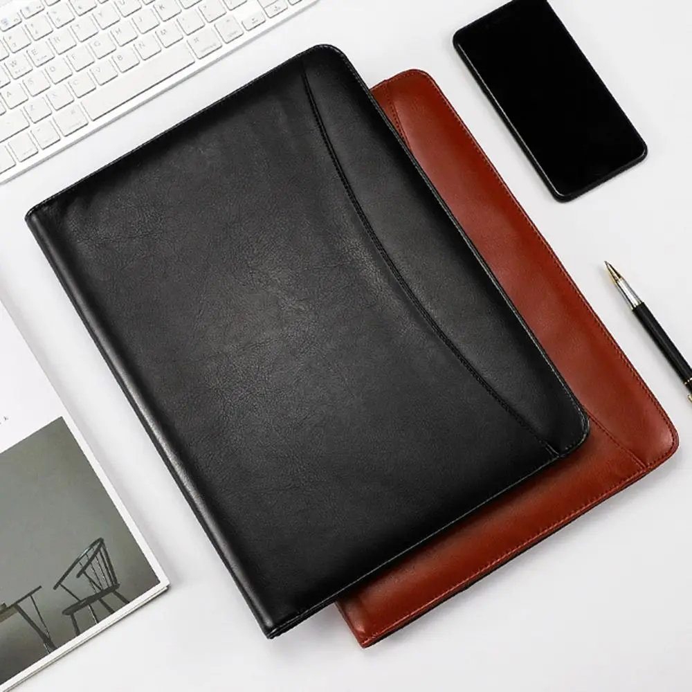 

PU Leather A4 Clipboard Folder Multifunctional Writing Pads Contract File Folders with a4 Notepad Stationery