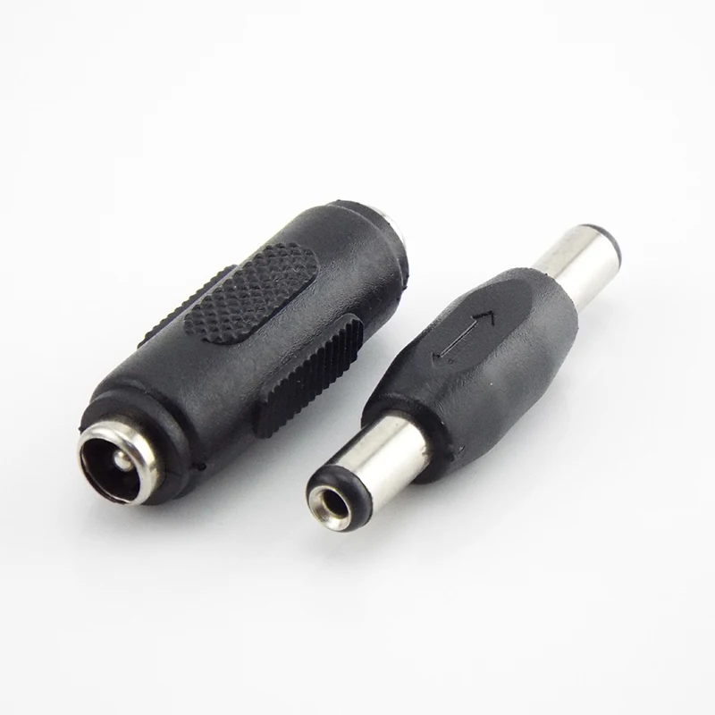 DC電源変換ダブルヘッド,オス-メス,取り付けパネル,コネクタ,5.5x2.1mm, 12v