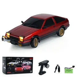 1/18 LD1801 Mini LDRC RC Drift Car RWD AE86 Radio Control Racing Painted Assembled Vehicles Flip Light Gyroscope Gifts