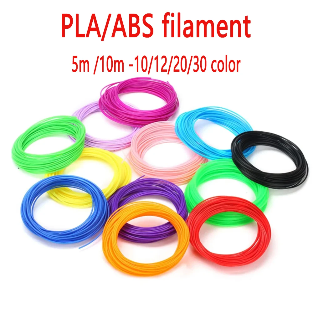

1.75Mm 3D Printing Pen Filament 5M 10M 10/12/20/30 Color Pla Filament S Materials Printer Threads Plastic Consumables