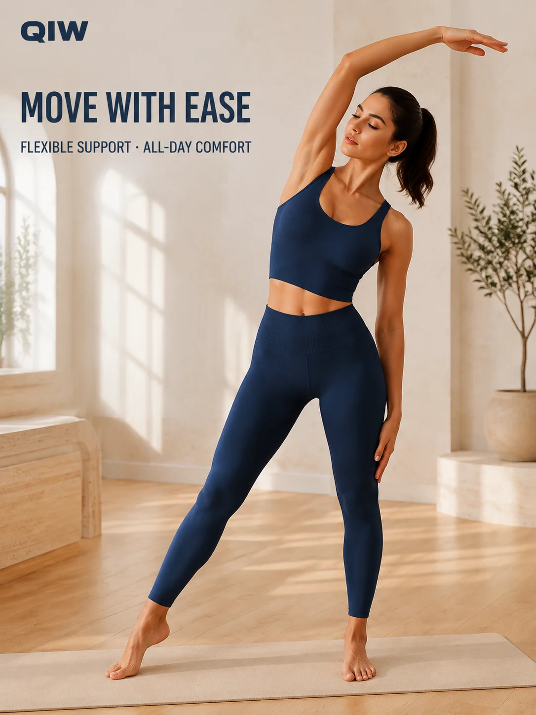 Women's Seamless Sports Bra, High Support Workout Running Vest, Yoga Gym Fitness Top, Wirefree Side Support Backless Crop Top