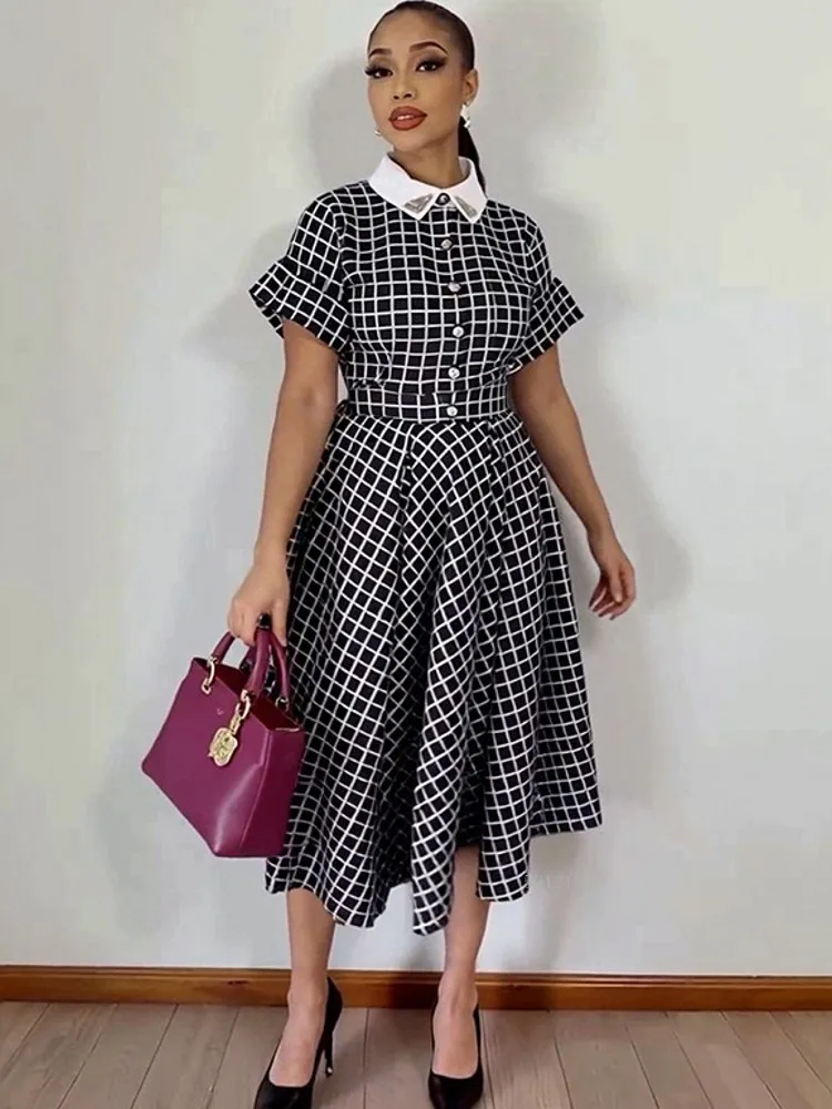 Elegante abito longuette africano Dashiki per donna tradizionale autunno inverno moda fata sogni stile donna 2025