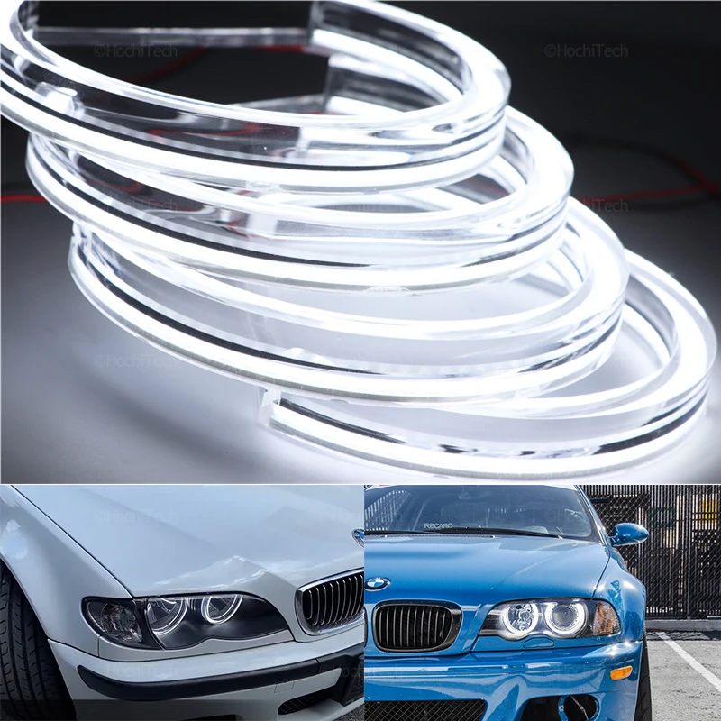 

White 525i 528i 530i 540i 750i 750iL 725tds 131mm*4 LED Crystal Angel Eyes Halo Rings for BMW 3 5 7 series E36 E38 E39 E46 M3