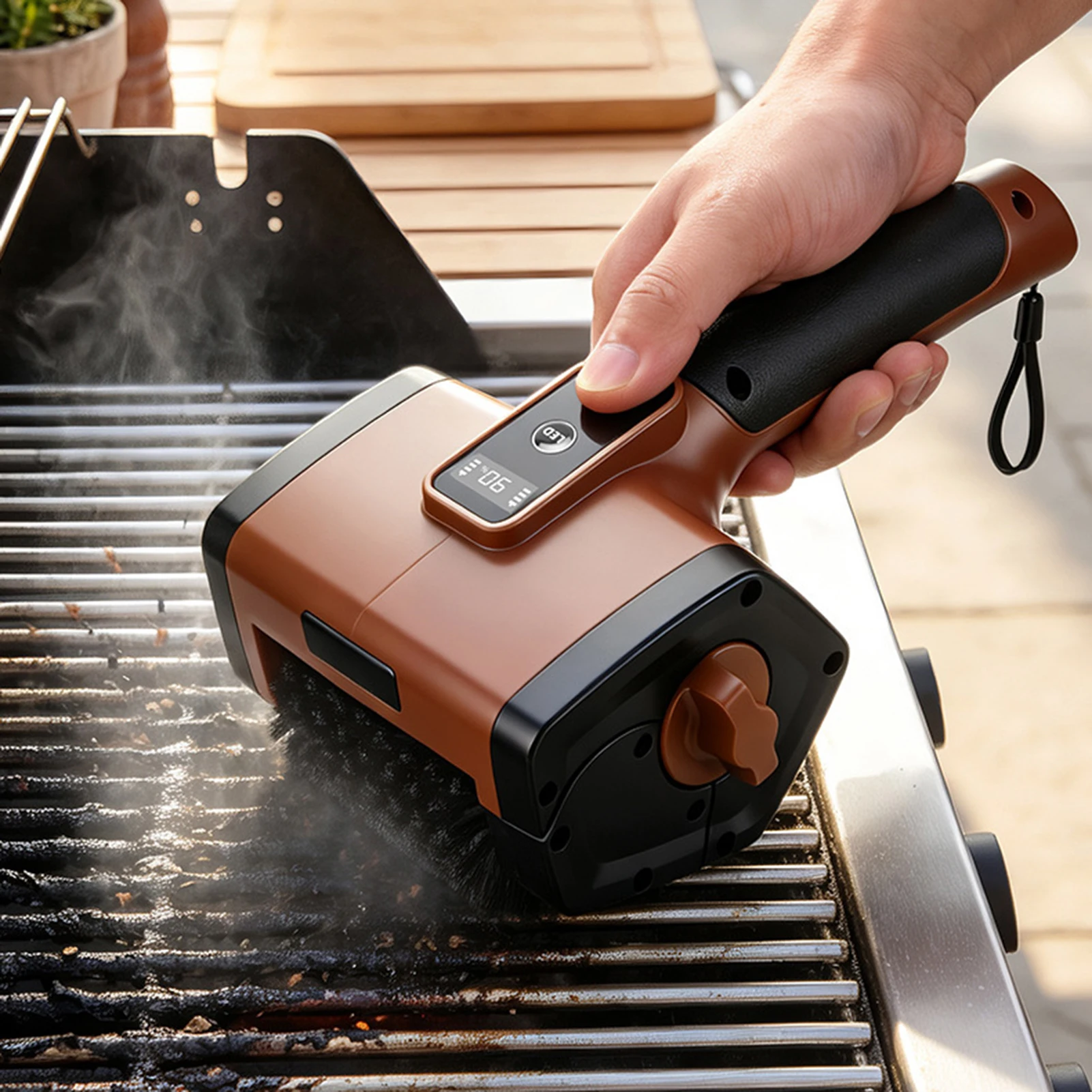 Automatic Grill Cleaner 3000mAh Rechargeable Rechargeable Electric Grill Cleaner For Barbecue Grates Oven Kitchen Camping