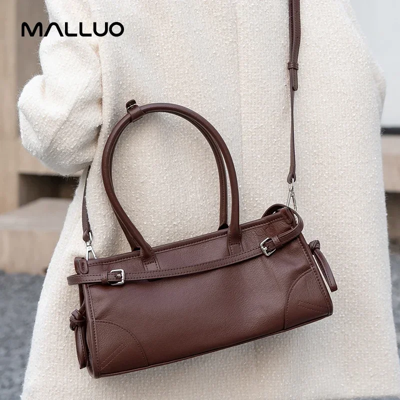 Women Cowhide Real Leather  Shoulder Bag Female Natural Cow Leather Handbag Lady Designer Luxury Retro Crossbody Bags Ladies