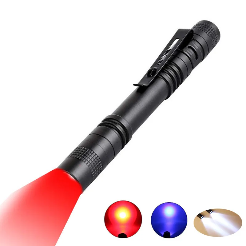 

Mini Portable Pen Flashlight 1000 lumens 1 Switch Mode LED UV Torch Light Hunting for Pet Urine Stains Detector Camping Hiking