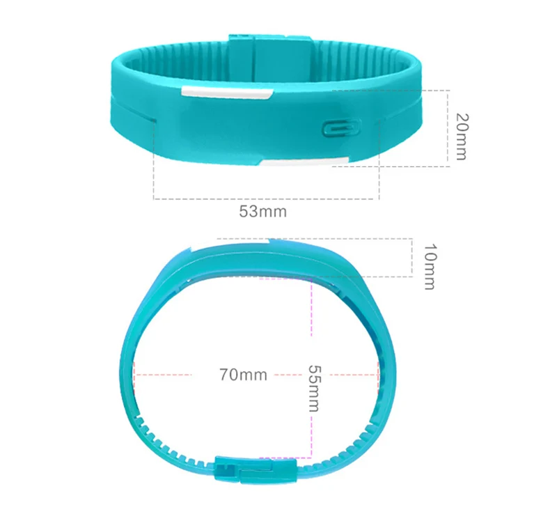 Reloj Digital deportivo para niños y mujeres, pulsera con correa de silicona, pantalla LED