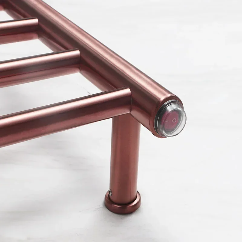 

Gold IP56 Wall Mounted Electric Towel Warmer Rack Fashion AC110-240V 162W Stainless Steel Waterproof Bathroom Towel Holder