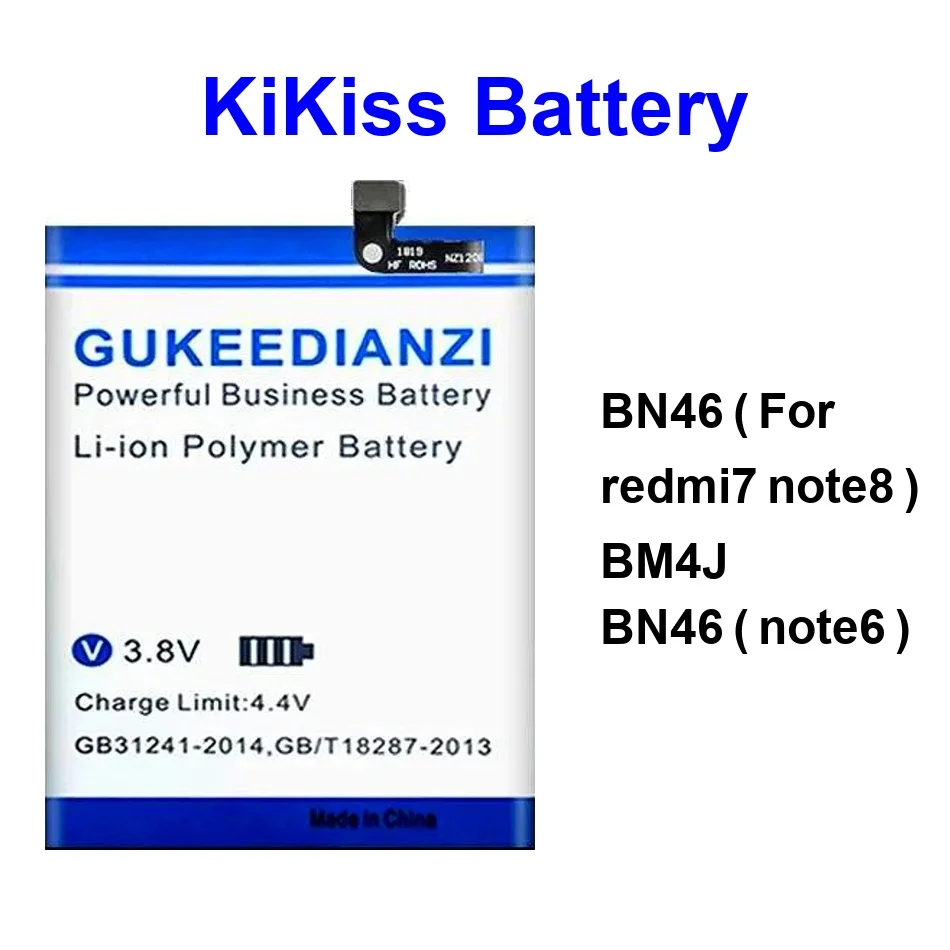 

Mobile Phone Battery Reliable Power BM4J 4800-5100Mah For Xiaomi Redmi NOTE6 7 8 Note 8T 6 NOTE8 Note8t Pro