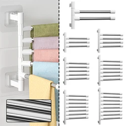 Toallero Baño Multi Bar Bathroom Towel Rack 180 Rotation Stainless Steel Suitable For Kitchen Office Aquecedor De Toalhas Chao