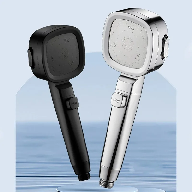 High Pressure Shower Head Water Saving 3 Modes Shower Heads Adjustable One-Key Stop Water Massage Sprayer Bathroom Accessories image 5