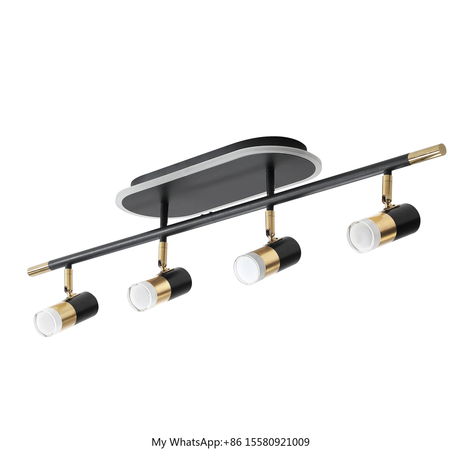 41W Modern 4-Light LED Track Ceiling Light, Adjustable Spotlight Fixture with Rotatable Heads for Kitchen Island, Living Room