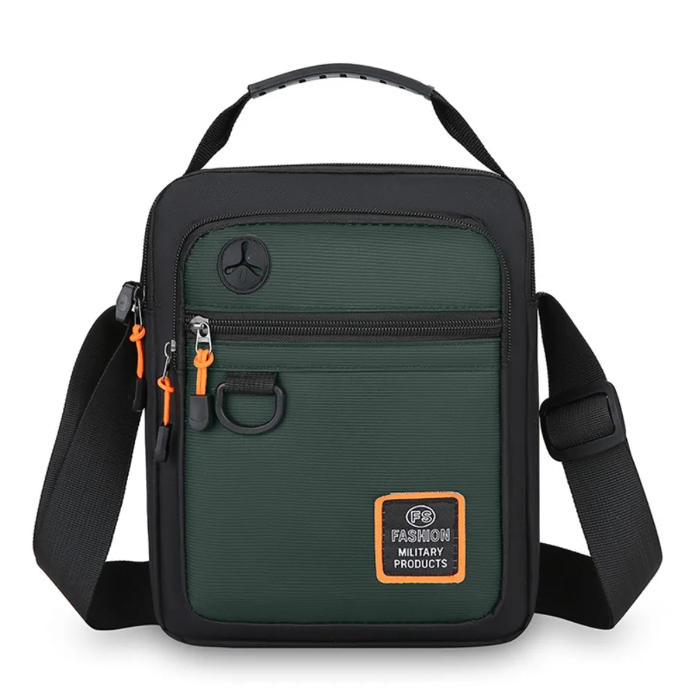 

Simple Oxford Men Shoulder Bag Multi-pockets Large Capacity Men's Business Bag Waterproof Square Nylon Crossbody Bag Travel