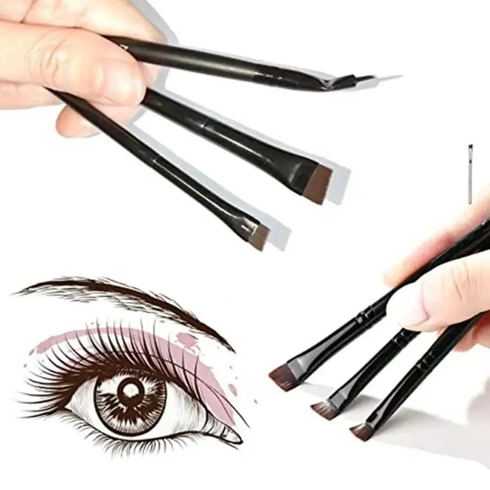 Pędzle do makijażu Kątowy cienki pędzel do brwi Płaski cienki eyeliner Kosmetyczny pędzel do brwi Zrób narzędzia kosmetyczne Profesjonalny eyeliner R2L3